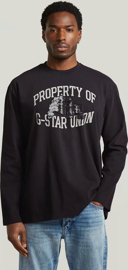 G-Star RAW Sunfaded Relaxed Graphic T-Shirt Zwart Heren