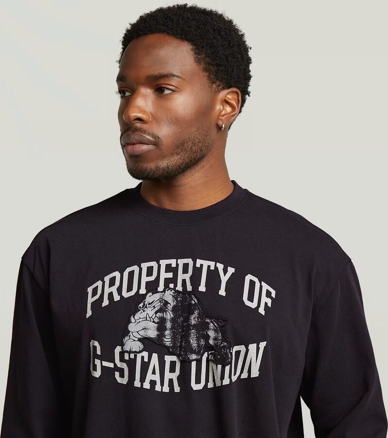 G-Star RAW Sunfaded Relaxed Graphic T-Shirt Zwart Heren - Foto 3
