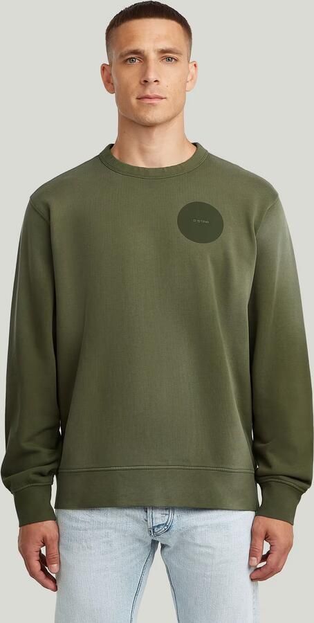 G-Star RAW Sunfaded Sweater Groen Heren