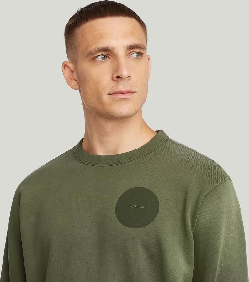 G-Star RAW Sunfaded Sweater Groen Heren - Foto 3