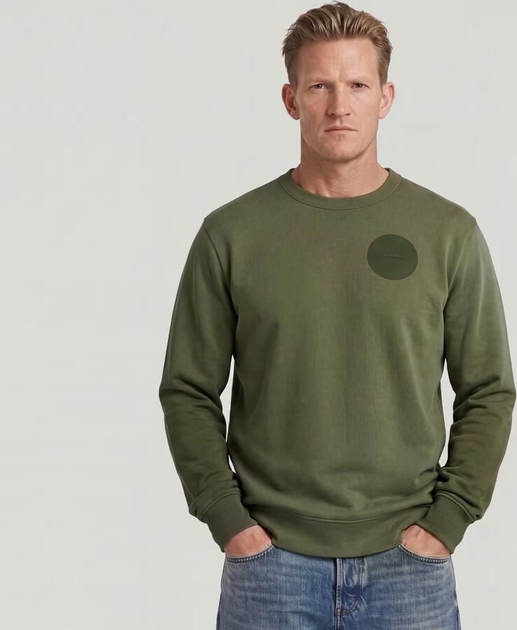 G-Star RAW Sunfaded Sweater Groen Heren - Foto 3