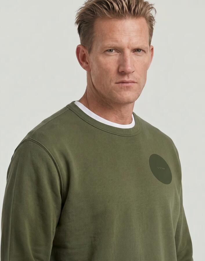 G-Star RAW Sunfaded Sweater Groen Heren - Foto 4
