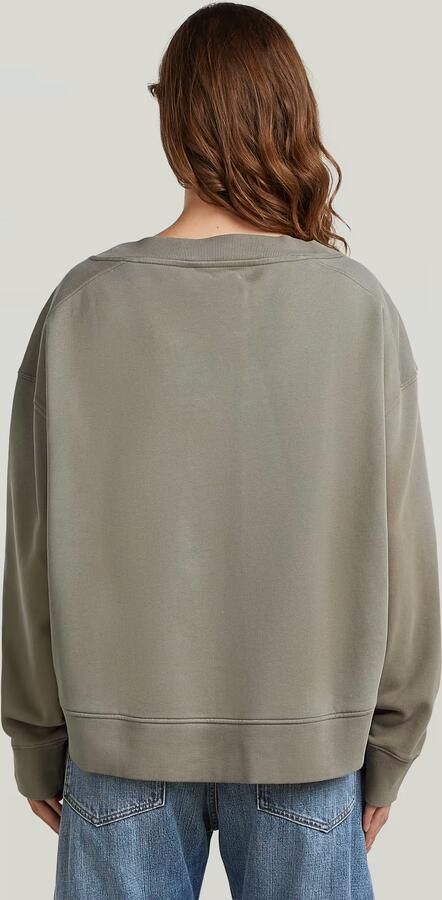 G-Star RAW Sunfaded V-Neck Loose Sweater Bruin Dames - Foto 5