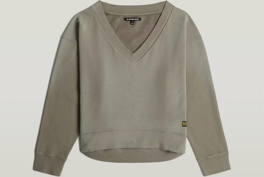 G-Star RAW Sunfaded V-Neck Loose Sweater Bruin Dames - Foto 4