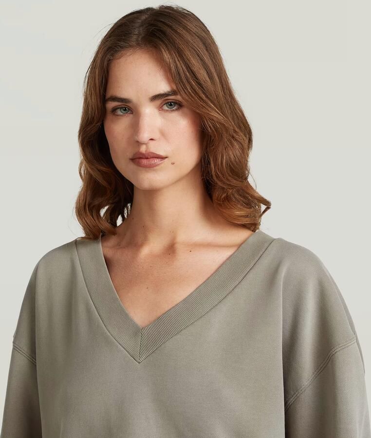 G-Star RAW Sunfaded V-Neck Loose Sweater Bruin Dames - Foto 3