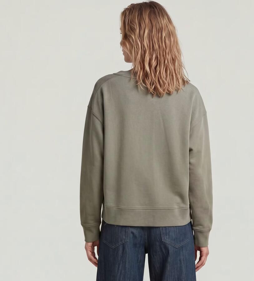 G-Star RAW Sunfaded V-Neck Loose Sweater Bruin Dames - Foto 4