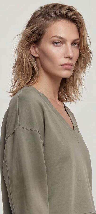 G-Star RAW Sunfaded V-Neck Loose Sweater Bruin Dames - Foto 5