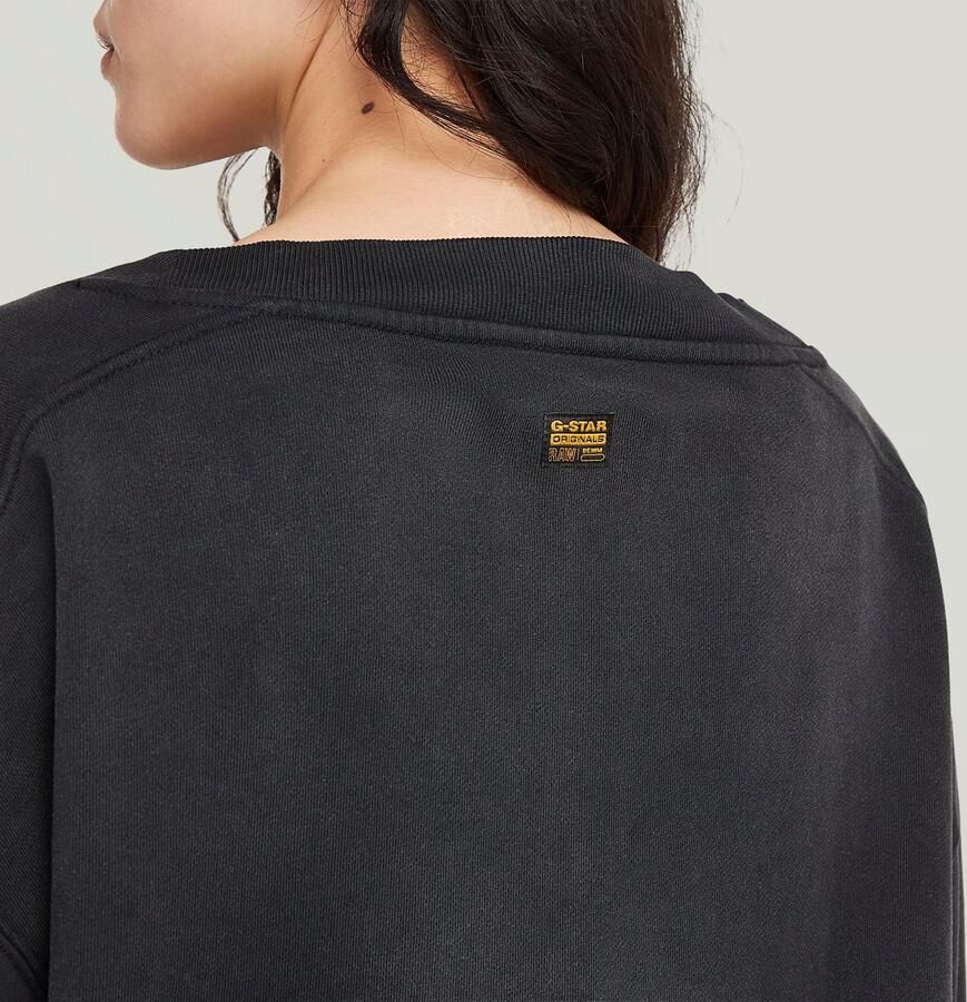 G-Star RAW Sunfaded V-Neck Loose Sweater Zwart Dames - Foto 3