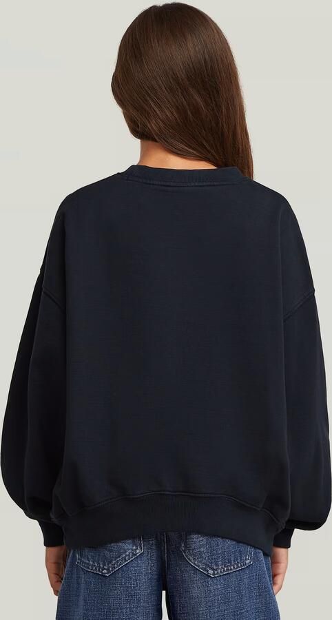 G-Star RAW Sweater Crew Oversized voor meisjes Donkerblauw meisjes - Foto 8