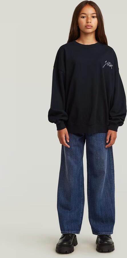 G-Star RAW Sweater Crew Oversized voor meisjes Donkerblauw meisjes - Foto 9