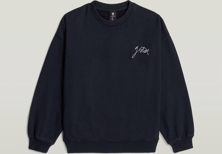 G-Star RAW Sweater Crew Oversized voor meisjes Donkerblauw meisjes - Foto 6