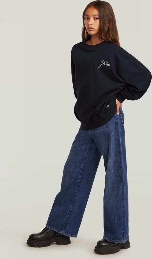 G-Star RAW Sweater Crew Oversized voor meisjes Donkerblauw meisjes - Foto 7