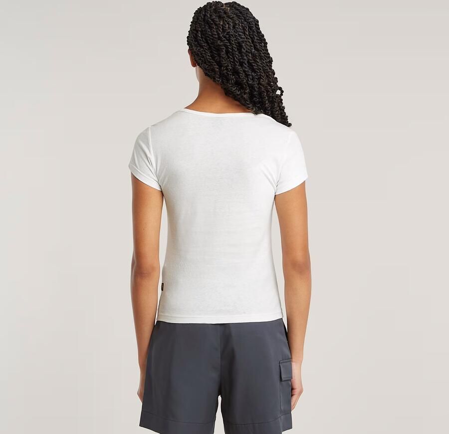 G-Star RAW Sweet Heart Slim Top Wit Dames - Foto 5