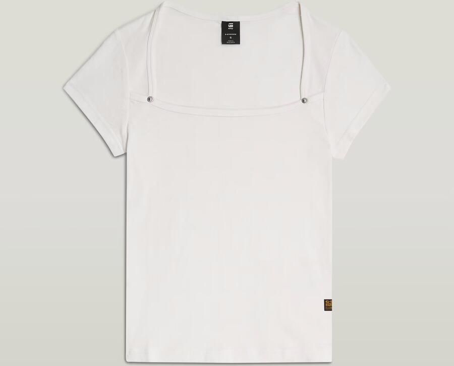 G-Star RAW Sweet Heart Slim Top Wit Dames - Foto 7