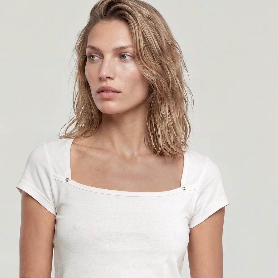 G-Star RAW Sweet Heart Slim Top Wit Dames - Foto 3