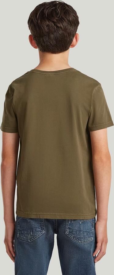G-Star RAW T-shirt Base voor jongens Groen jongens - Foto 6