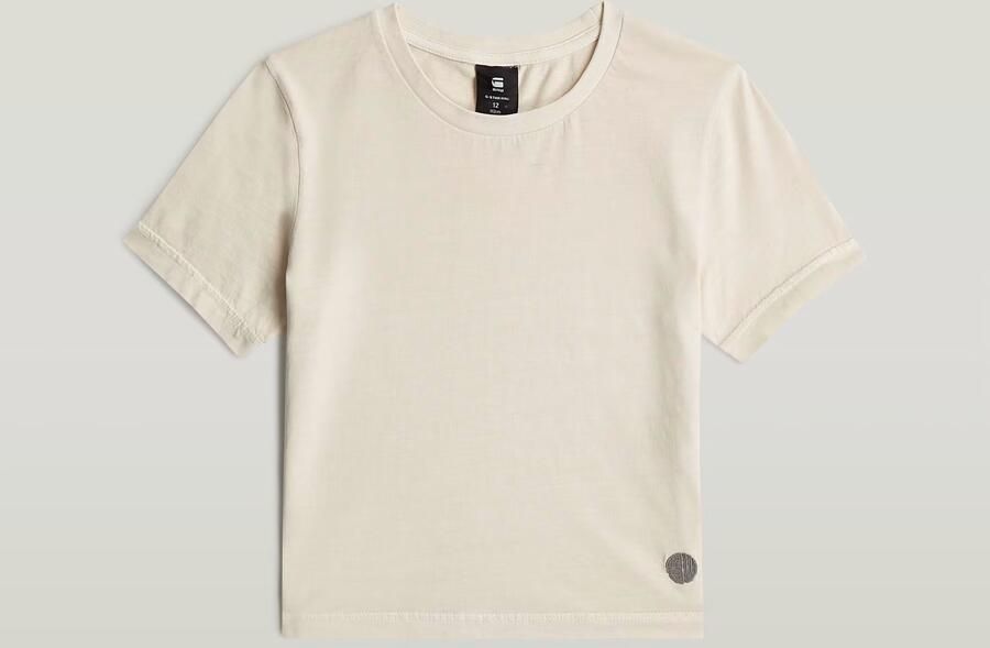 G-Star RAW T-shirt Cropped Mini Slim voor meisjes Wit meisjes - Foto 6