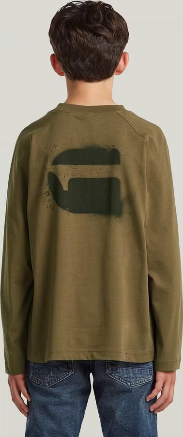 G-Star RAW T-shirt Interst Boxy voor jongens Groen jongens - Foto 6