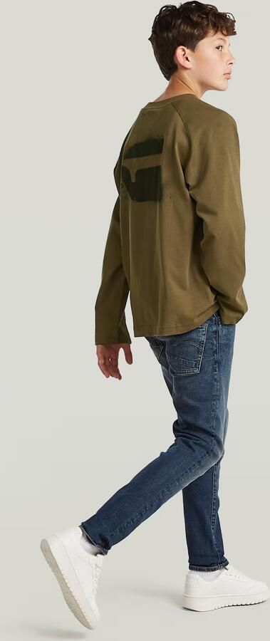 G-Star RAW T-shirt Interst Boxy voor jongens Groen jongens - Foto 5