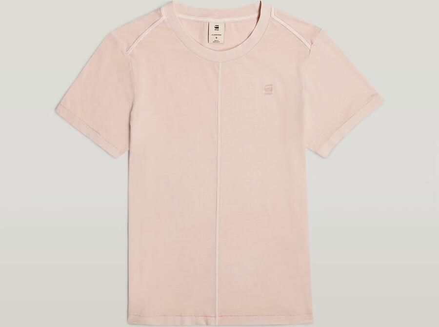 G-Star RAW T-shirt Overdyed Front Seam Roze Dames - Foto 10