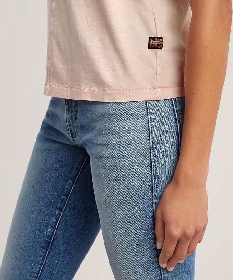G-Star RAW T-shirt Overdyed Front Seam Roze Dames - Foto 7