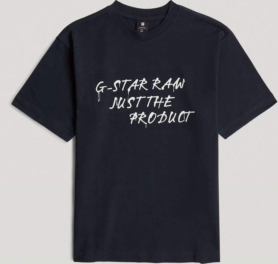 G-Star RAW T-shirt Oversized voor jongens Donkerblauw jongens - Foto 2