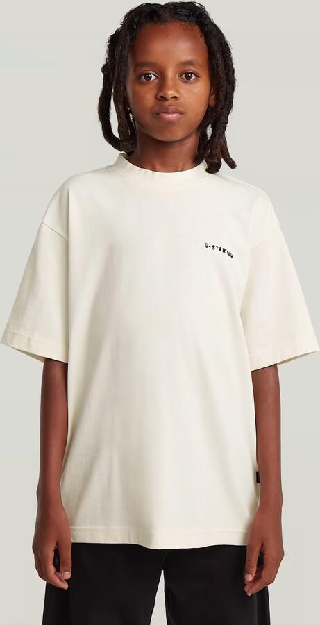 G-Star RAW T-shirt Oversized voor jongens Wit jongens