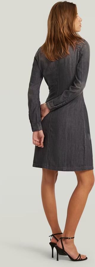 G-Star RAW Tacoma Slim Flare Jurk Grijs Dames - Foto 6