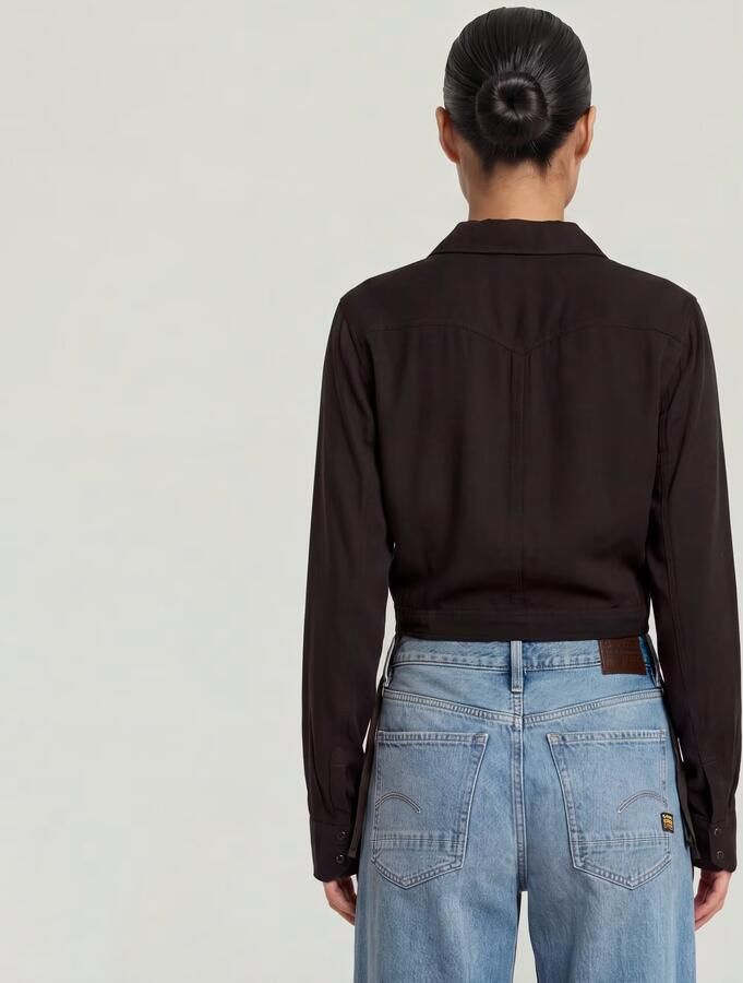 G-Star RAW Tacoma Wikkelblouse Zwart Dames - Foto 5