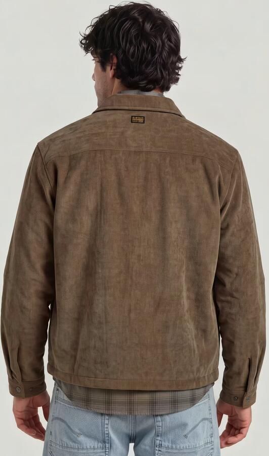 G-Star RAW Tech Padded Corduroy Overshirt Bruin Heren - Foto 6