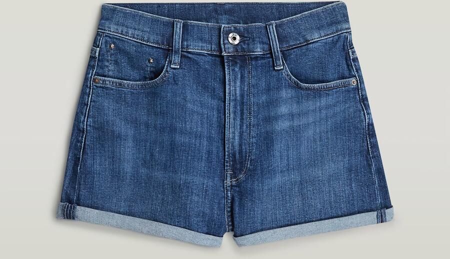 G-Star RAW Tedie Ultra High Short Midden blauw Dames - Foto 6