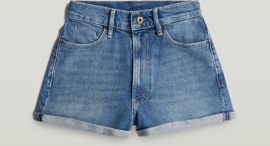 G-Star RAW Tedie Ultra High Short Midden blauw Dames - Foto 4