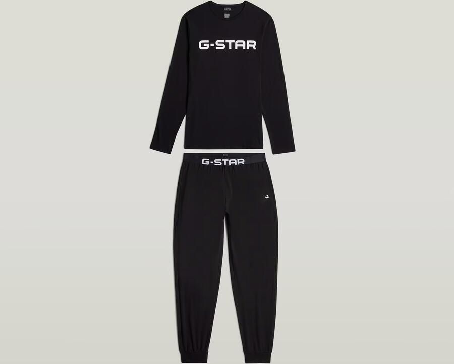 G-Star RAW Pyjama STONE LONG SLEEVE T-SHIRT & CUFFED PANTS SLEEP SET (set 2-delig)