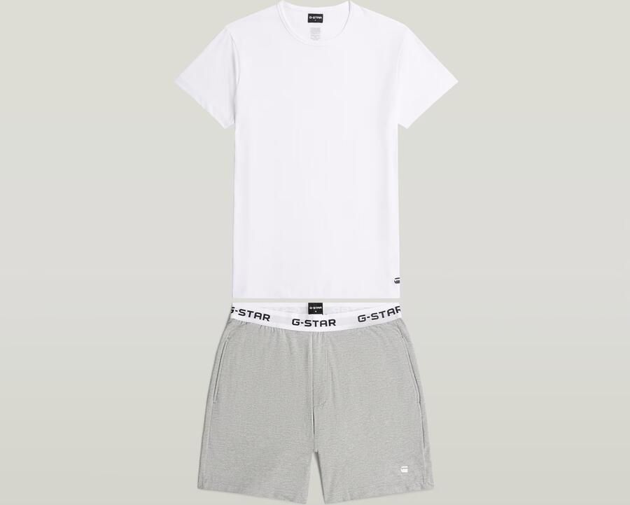 G-Star RAW Pyjama SLATE T-SHIRT & SHORTS Regular Fit in katoen-kwaliteit (set 2-delig)