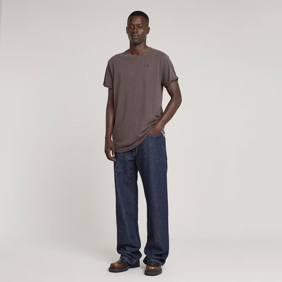 G-Star RAW Text Back Graphic Overdyed Lash T-Shirt Bruin Heren