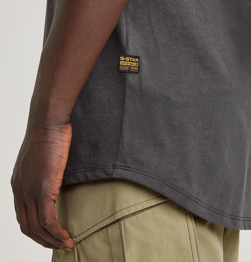 G-Star RAW Text Back Graphic Overdyed Lash T-Shirt Zwart Heren - Foto 5