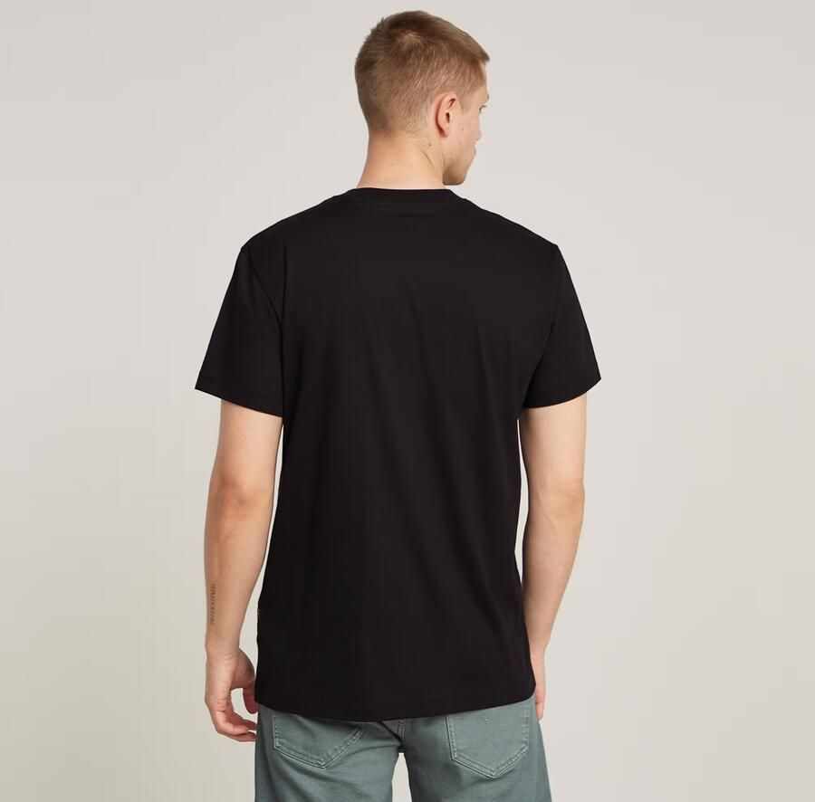 G-Star RAW Text Chest T-Shirt Zwart Heren - Foto 4