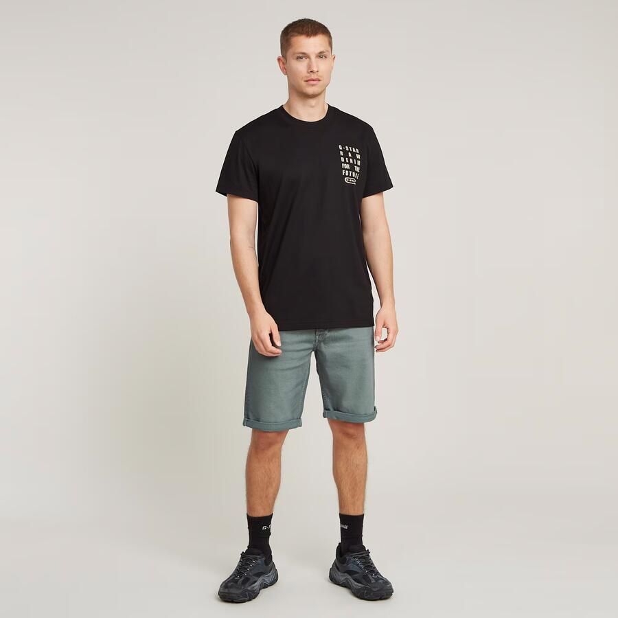 G-Star RAW Text Chest T-Shirt Zwart Heren