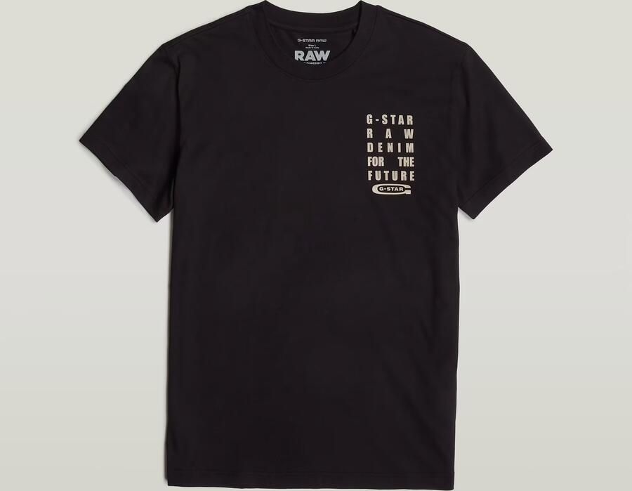 G-Star RAW Text Chest T-Shirt Zwart Heren - Foto 6
