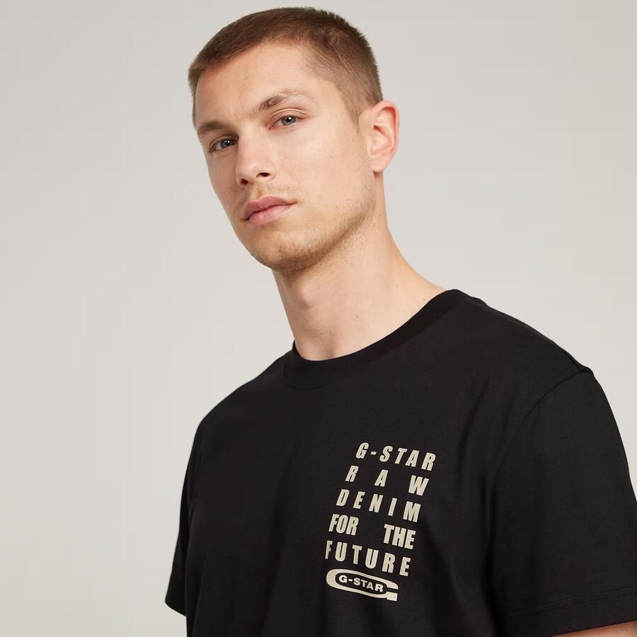 G-Star RAW Text Chest T-Shirt Zwart Heren - Foto 2