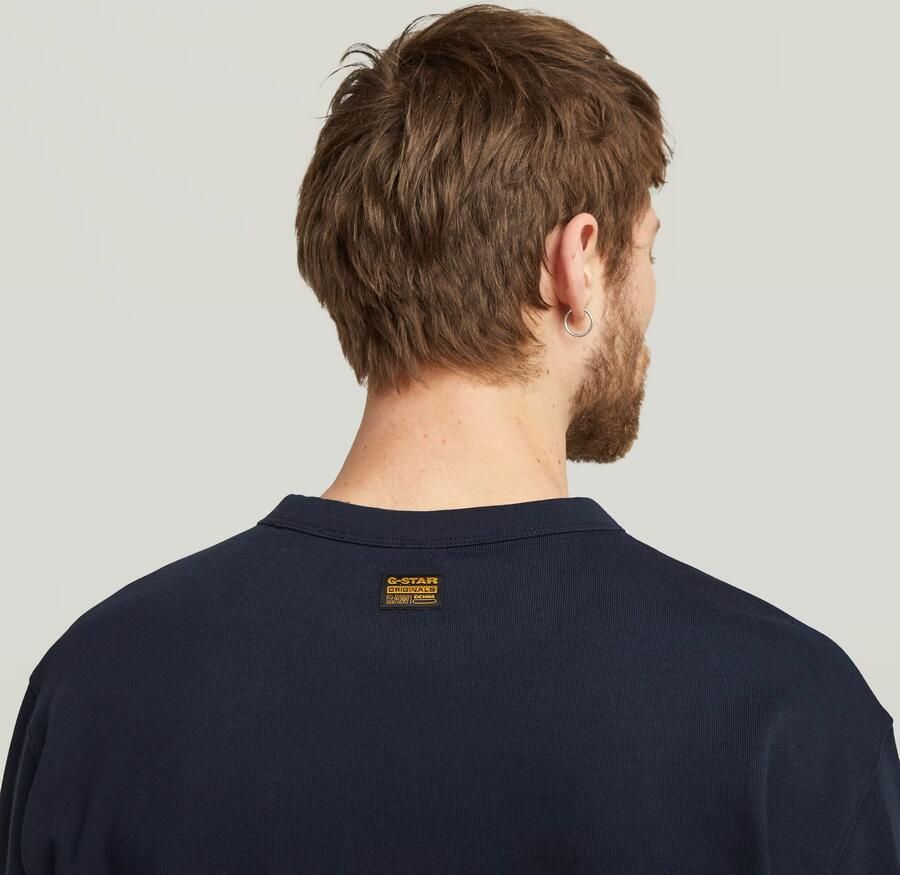G-Star RAW Text Graphic Sweater Donkerblauw Heren - Foto 4