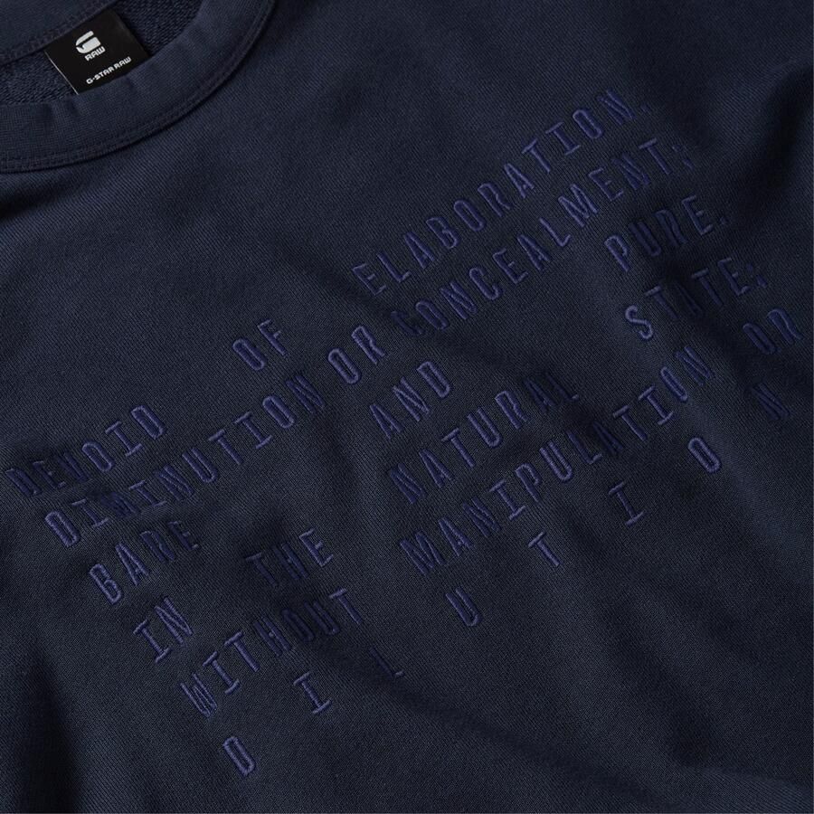 G-Star RAW Text Graphic Sweater Donkerblauw Heren - Foto 3