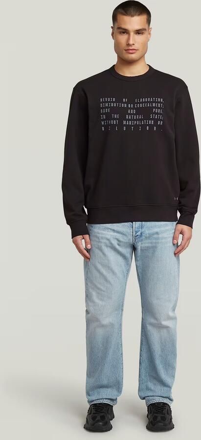 G-Star RAW Text Graphic Sweater Zwart Heren - Foto 4