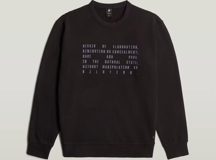 G-Star RAW Text Graphic Sweater Zwart Heren - Foto 3