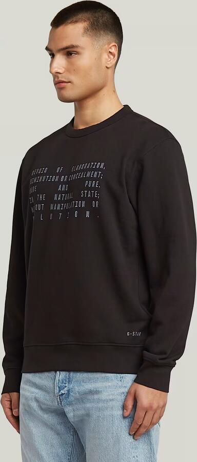 G-Star RAW Text Graphic Sweater Zwart Heren - Foto 5