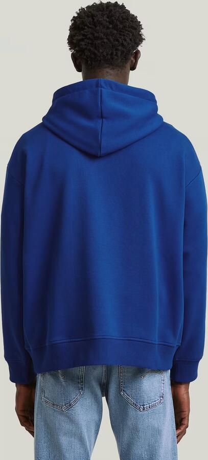 G-Star RAW Text Splatters Relaxed Hoodie Sweater Midden blauw Heren - Foto 5