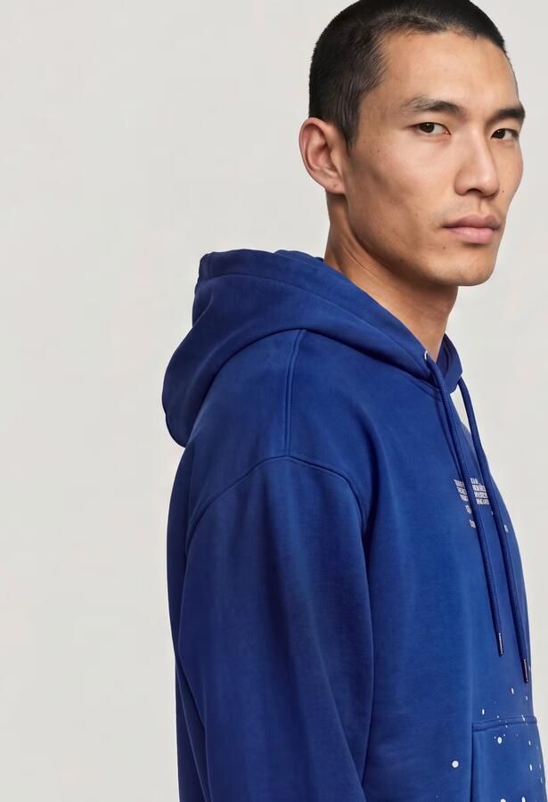 G-Star RAW Text Splatters Relaxed Hoodie Sweater Midden blauw Heren - Foto 6