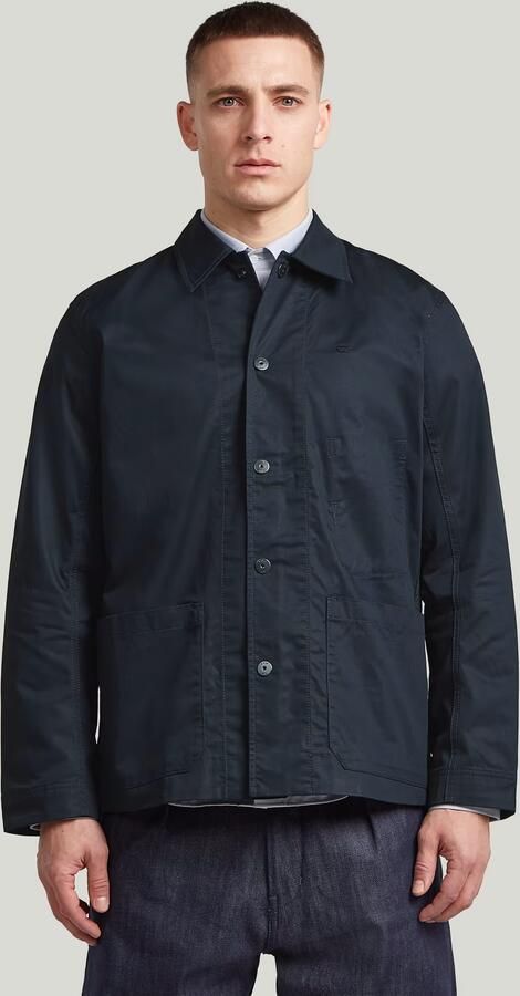 G-Star RAW The Casper Correct Slim Overshirt Donkerblauw Heren