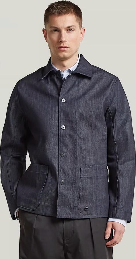G-Star RAW The Casper Correct Slim Overshirt Donkerblauw Heren