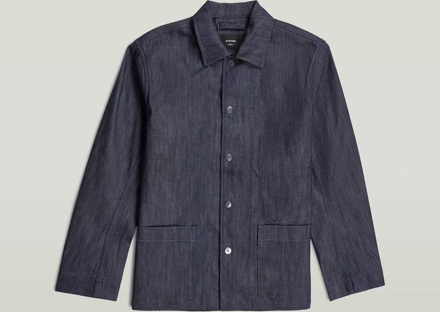 G-Star RAW The Casper Correct Slim Overshirt Donkerblauw Heren - Foto 4